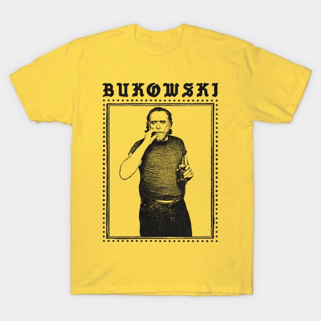 Charles Bukowski / Original Punkstyle Design T-Shirt by DankFutura